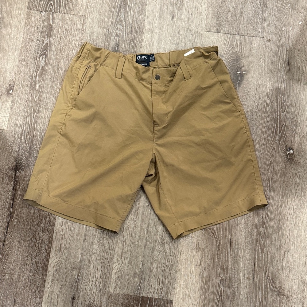 Chaps Men's Brown Flat Front Shorts
